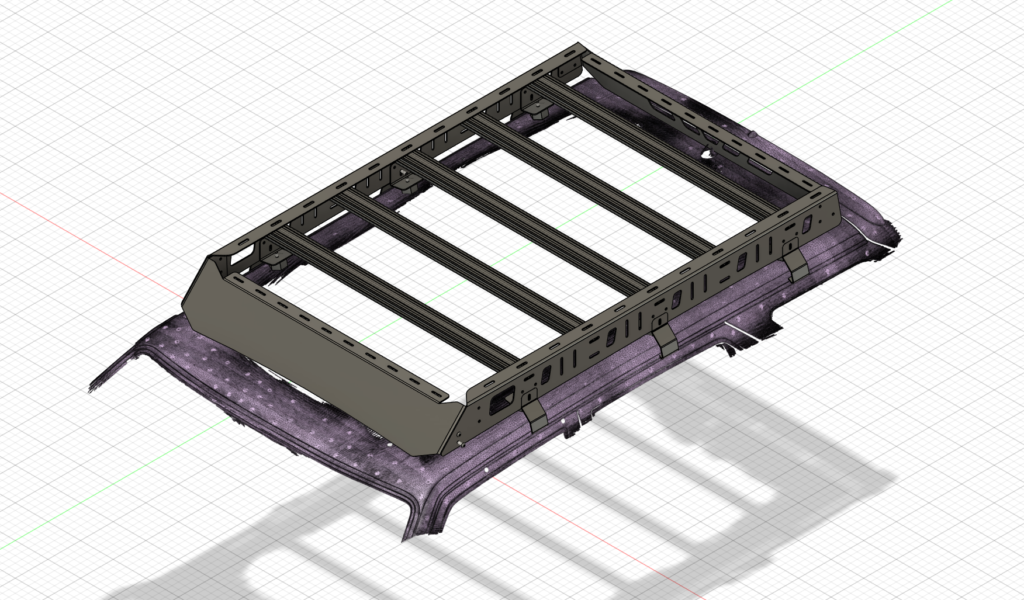 SKALD 4x4 roof rack CAD tasarımı